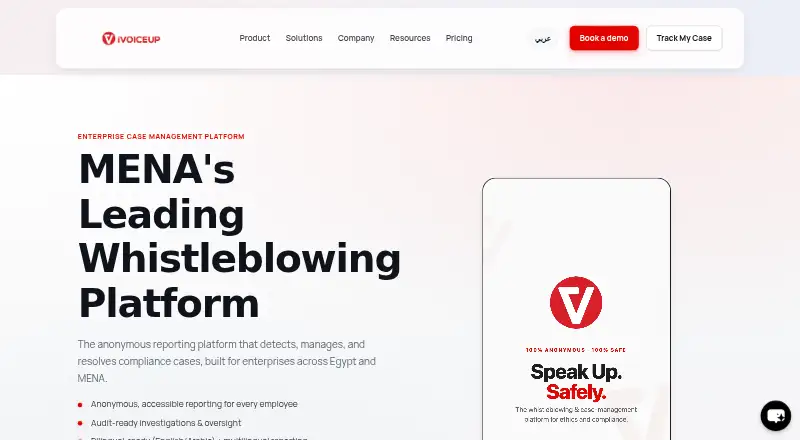 The iVoiceUp homepage