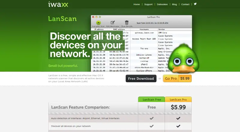 LanScan's website