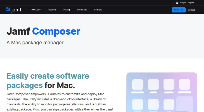 Jamf Composer's website
