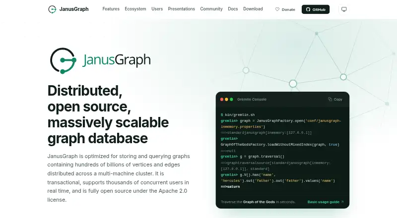The JanusGraph homepage