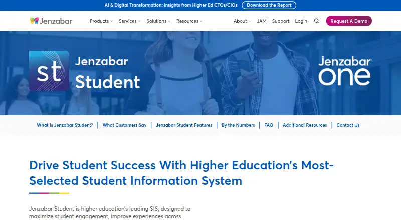 Jenzabar Student's website