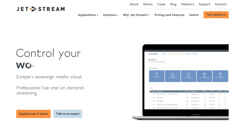 Jet-Stream CDN's website