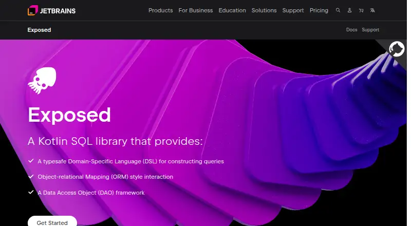 JetBrains Exposed's website