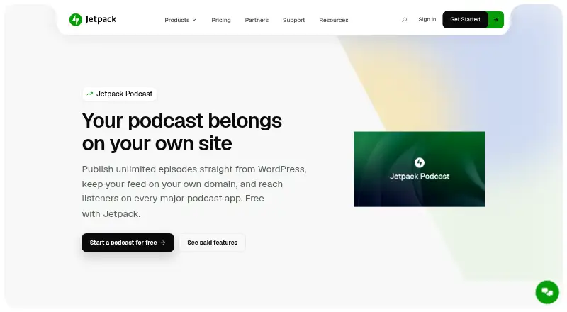 Jetpack Podcast's website