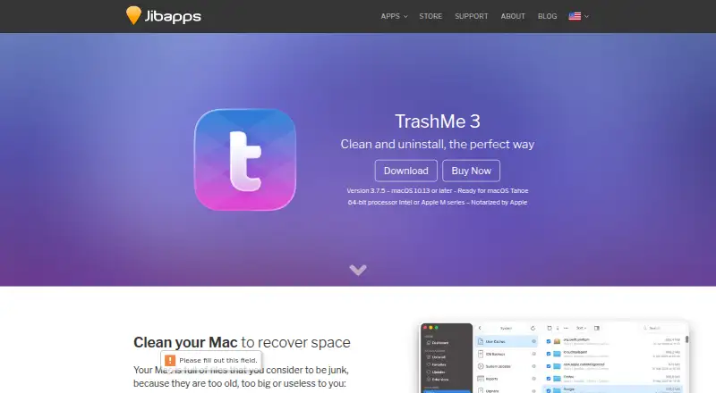TrashMe 3's website