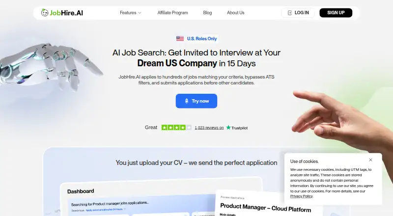 JobHire.AI's website
