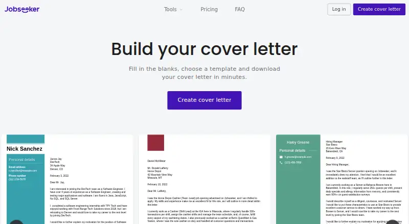 Jobseeker's website