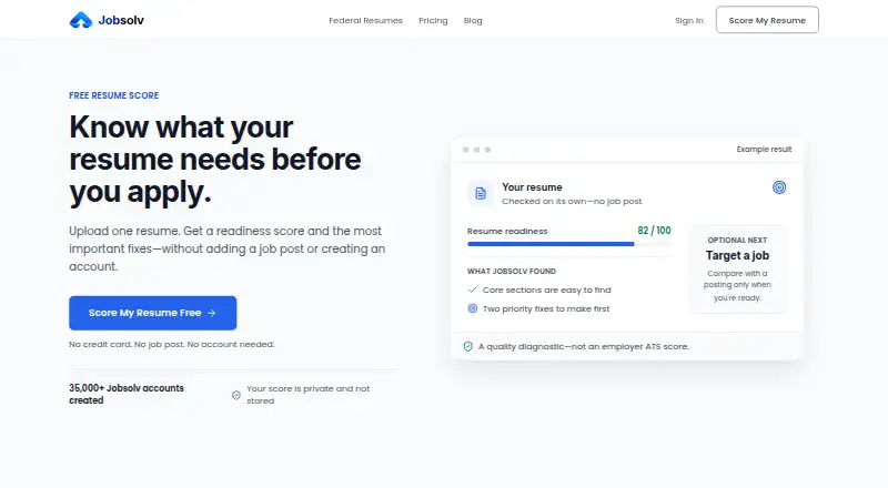 Jobsolv's website