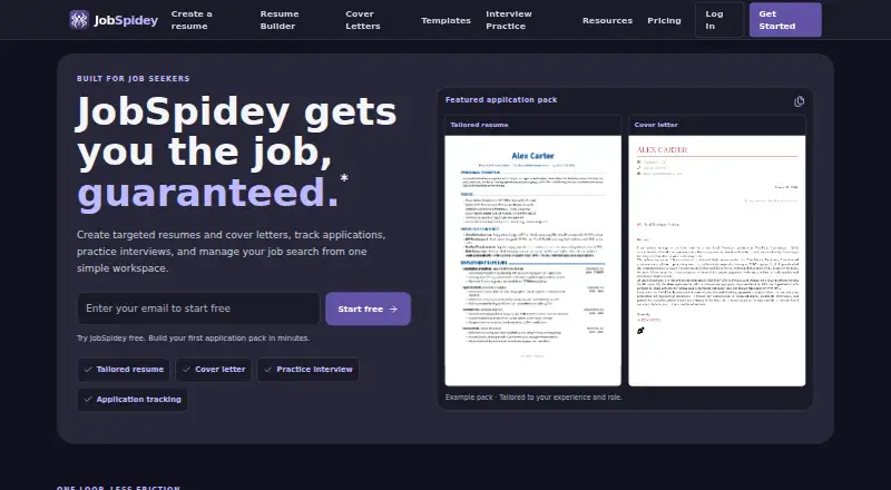 JobSpidey's website