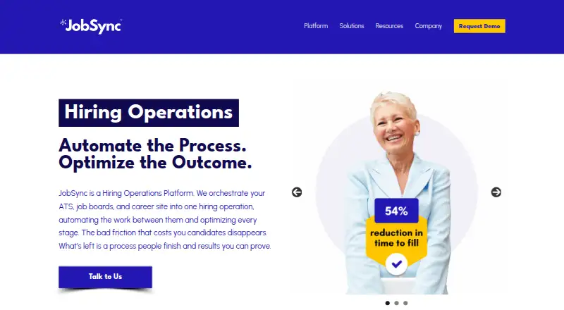 The JobSync homepage