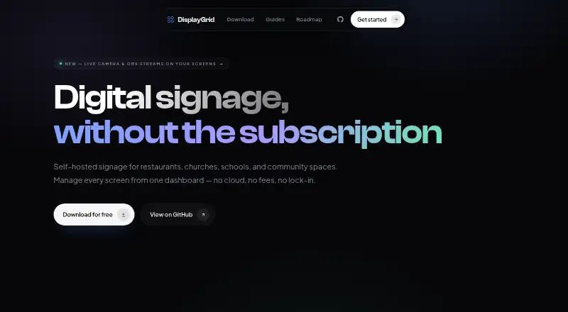 DisplayGrid's website