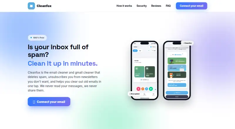 Cleanfox's website