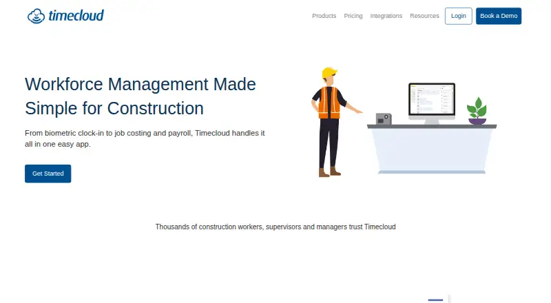 Timecloud's website