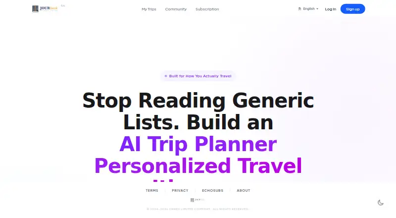 Jourbook's website