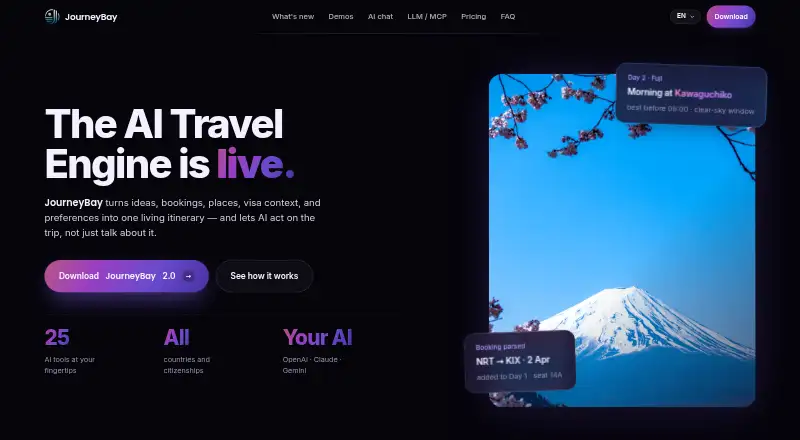 JourneyBay's website