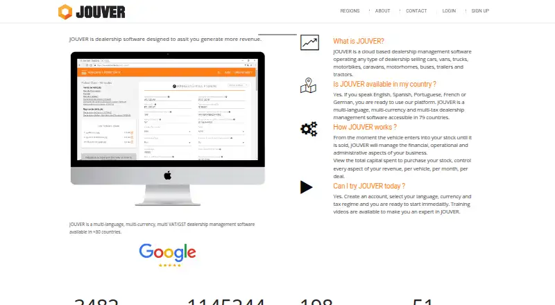 Jouver's website