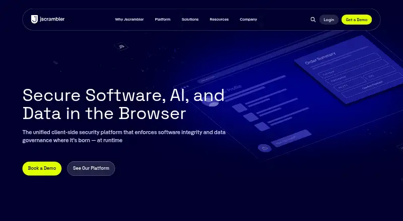 The Jscrambler homepage