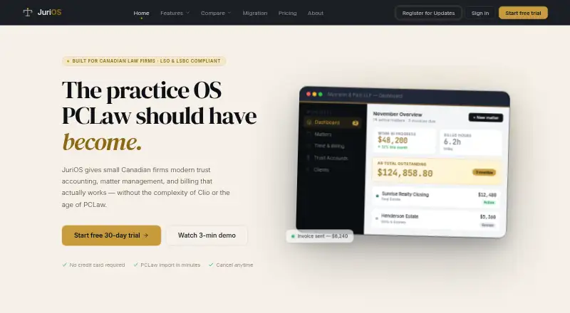 The JuriOS homepage
