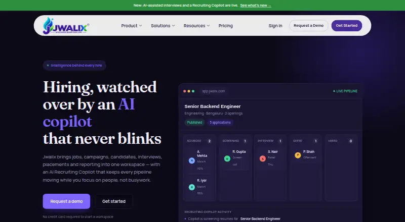 The Jwalix homepage
