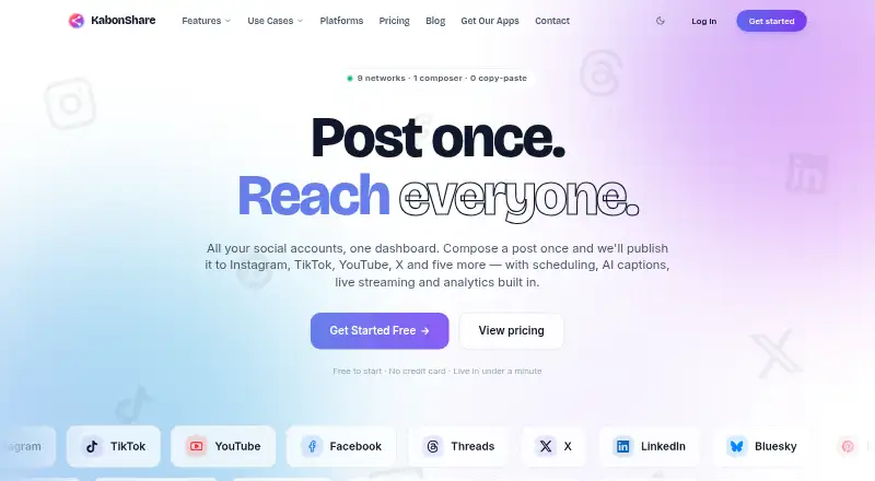 The KabonShare homepage