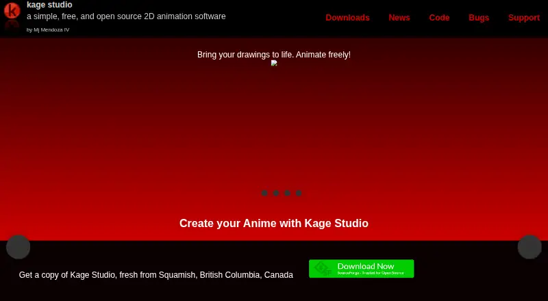 Kage Studio's website