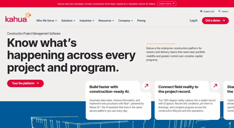 The Kahua homepage
