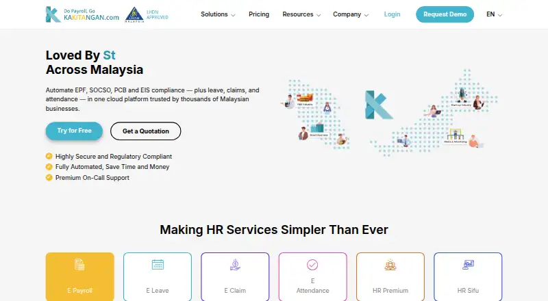 The Kakitangan.com homepage
