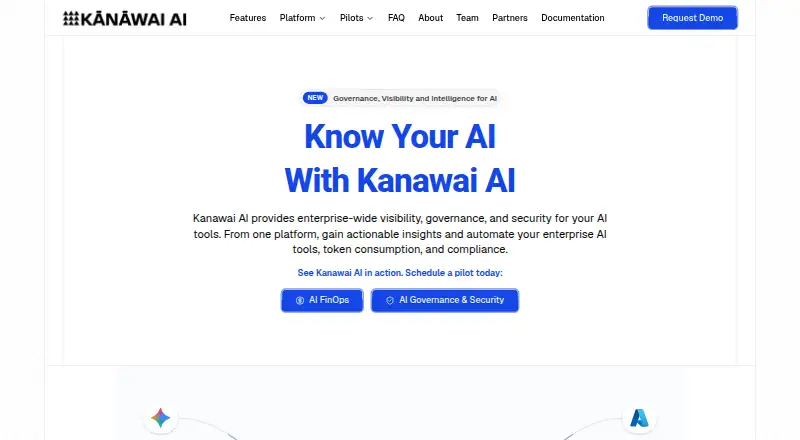 The Kanawai AI homepage
