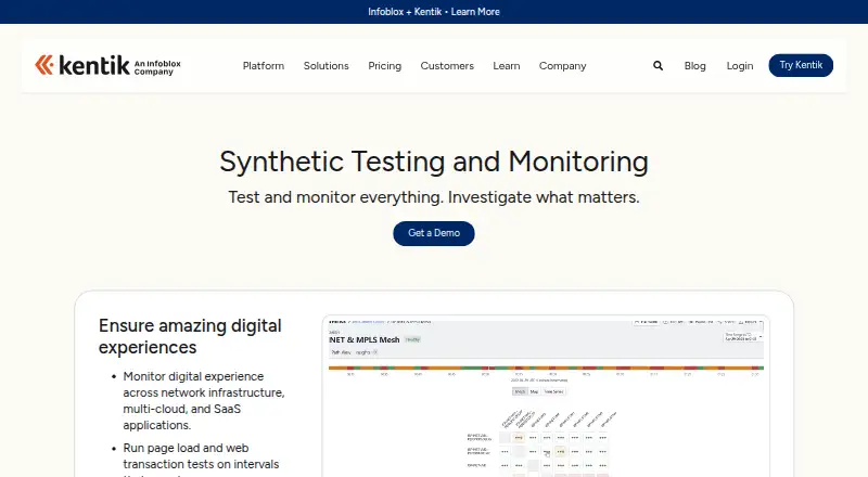 Kentik Synthetics's website
