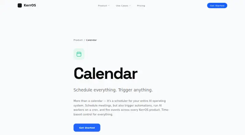 The KerrOS Calendar homepage