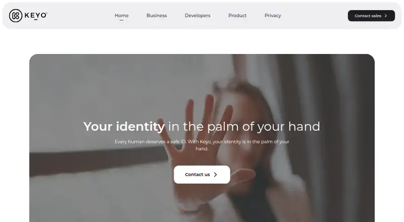The Keyo homepage