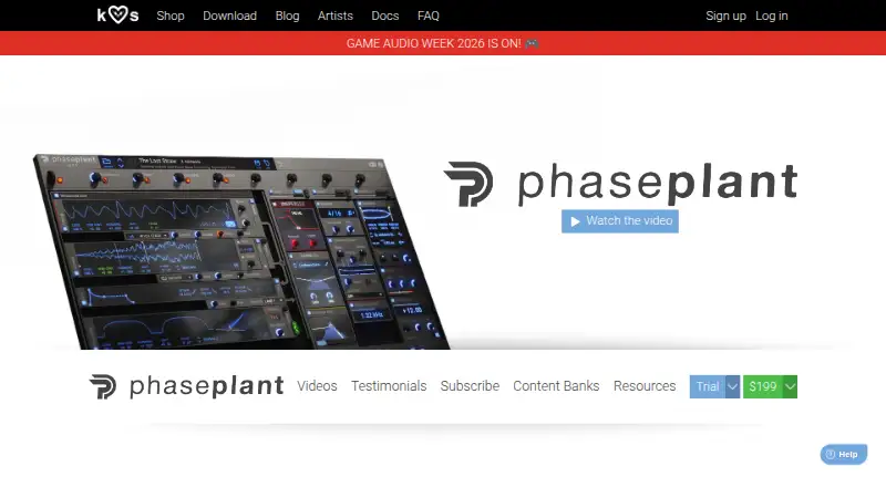 Phase Plant's website
