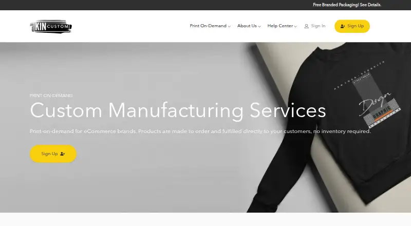 Kin Custom's website