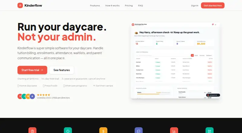 Kinderflow's website