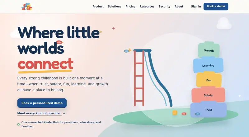 KinderHub's website