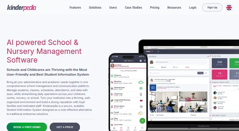 Kinderpedia Admissions's website