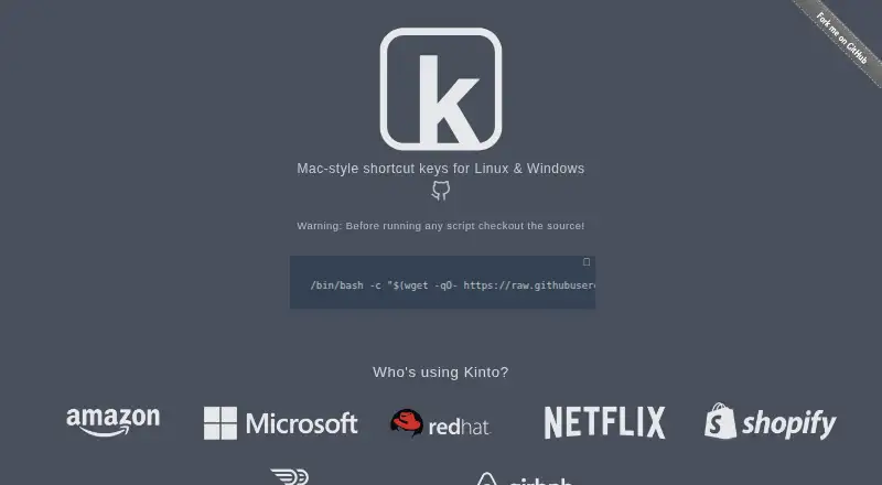 The Kinto homepage