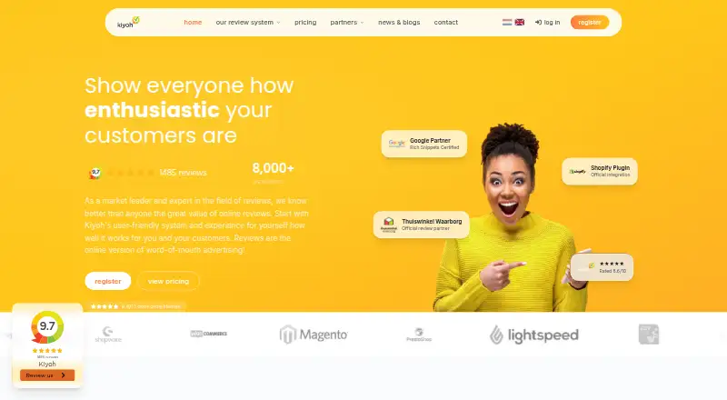 The Kiyoh homepage