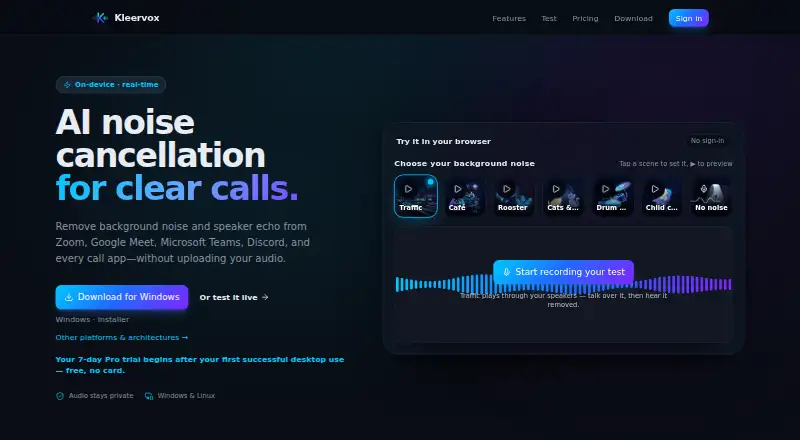 Kleervox's website