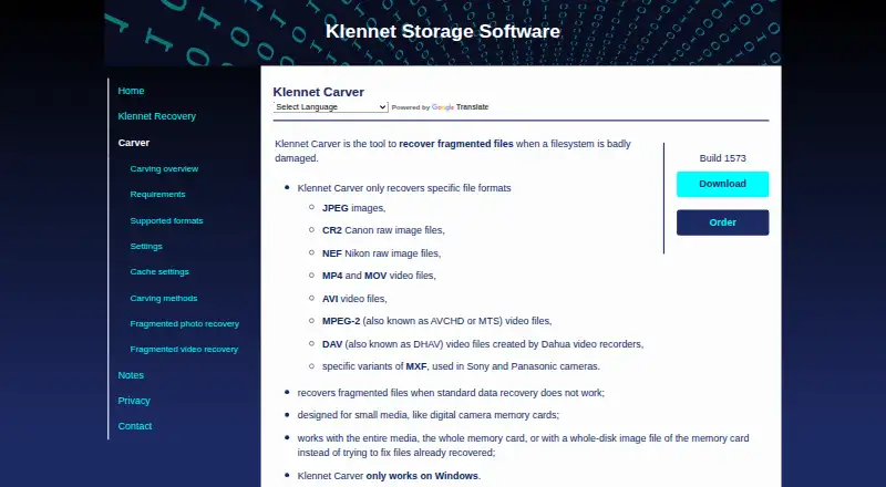 Klennet Carver's website