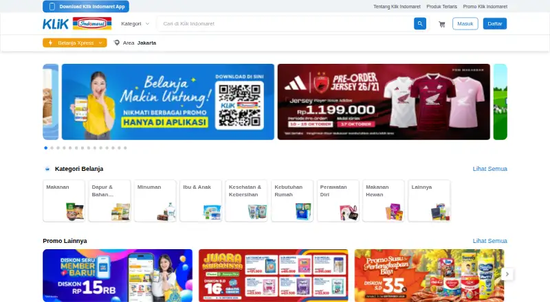 Klik Indomaret's website