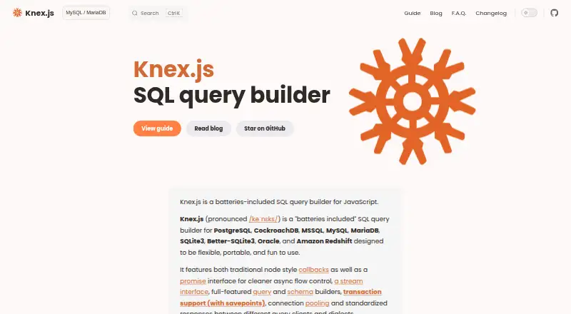 Knex.js's website