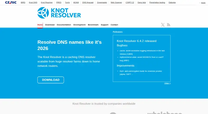 Knot Resolver's website