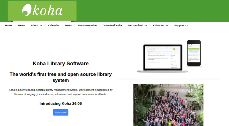 Koha's website