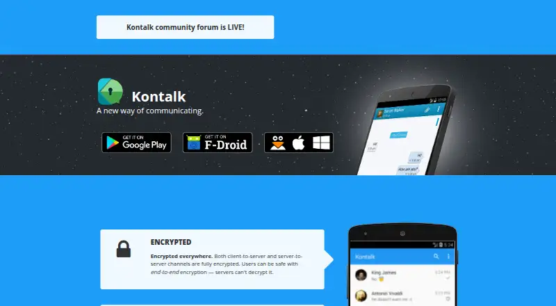 The Kontalk homepage