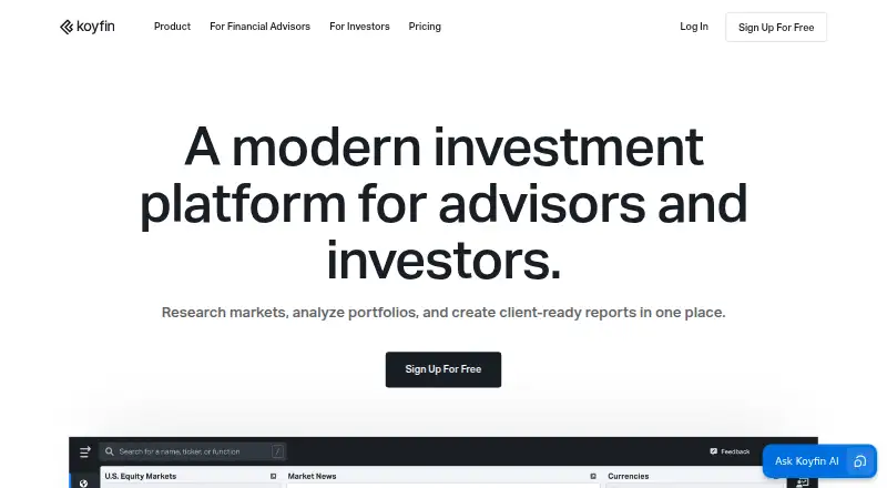 Koyfin's website