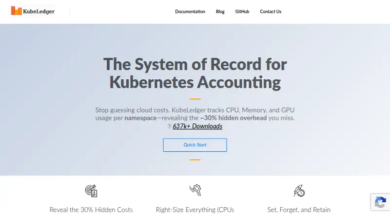 KubeLedger's website