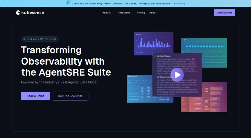 KubeSense's website