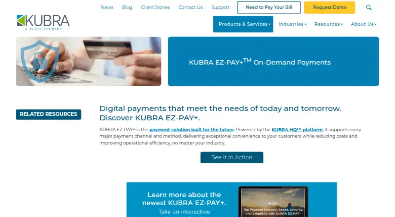 KUBRA EZ-PAY's website