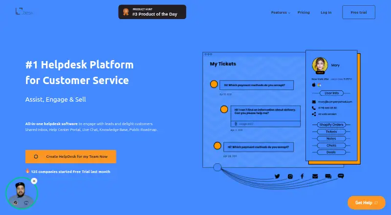 The LabiDesk homepage